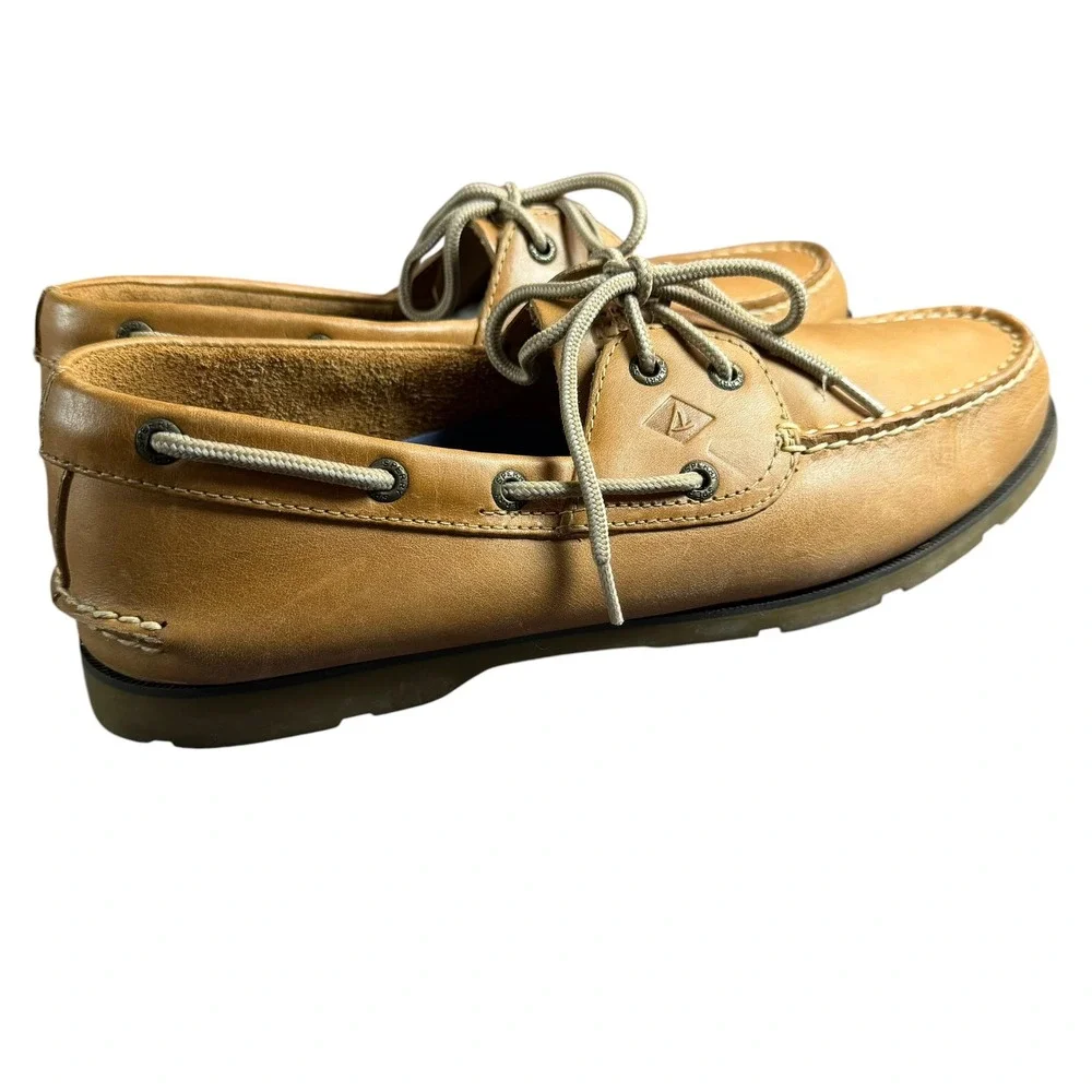 Sperry Top-Sider Authentic Original Tan Leather Boat Shoes Mens 10.5 M